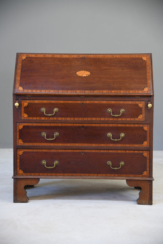 Georgian Style Mahogany Bureau - Kernow Furniture