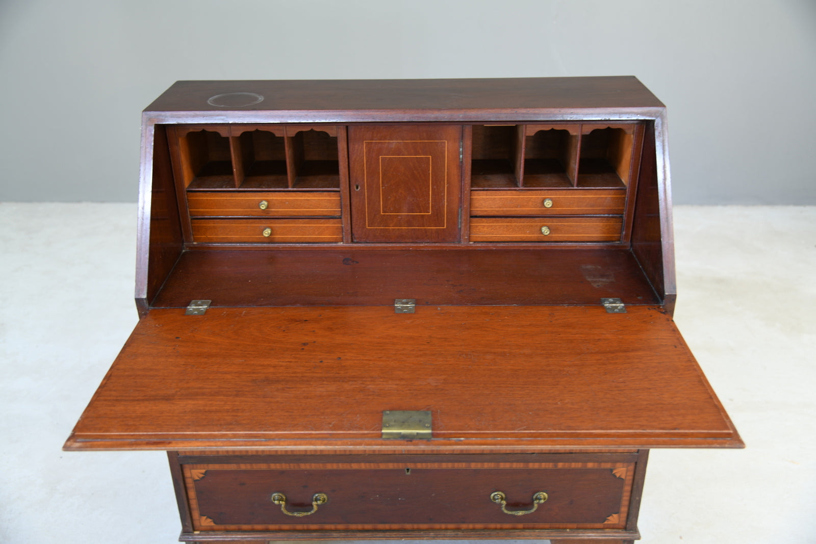 Georgian Style Mahogany Bureau - Kernow Furniture