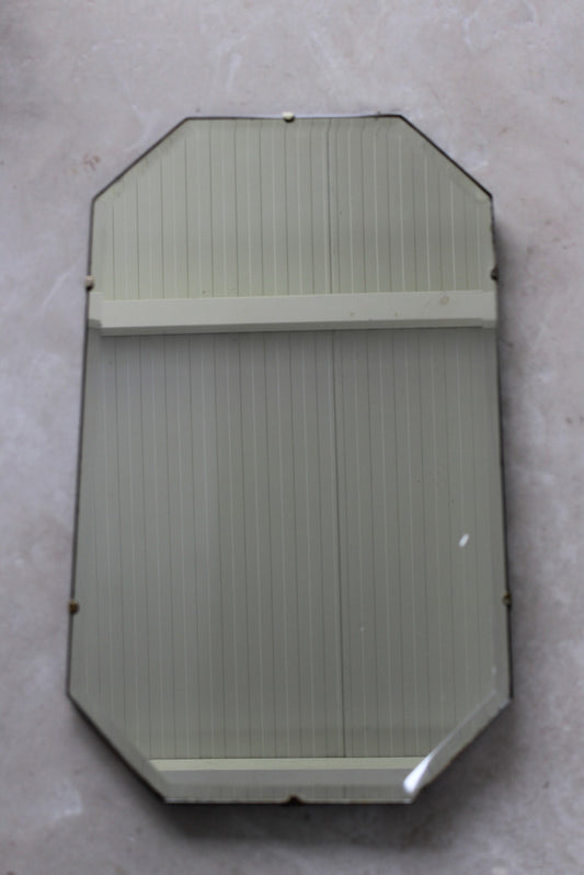 Vintage Frameless Bevel Edge Mirror - Kernow Furniture