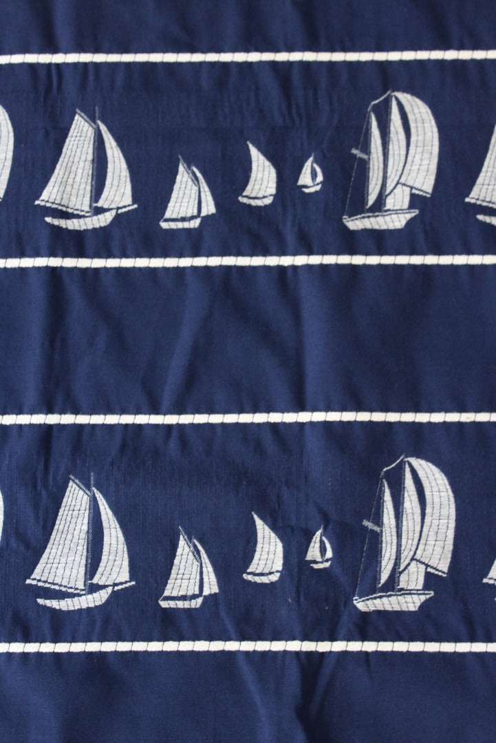 Blue & White Nautical Throw - Kernow Furniture