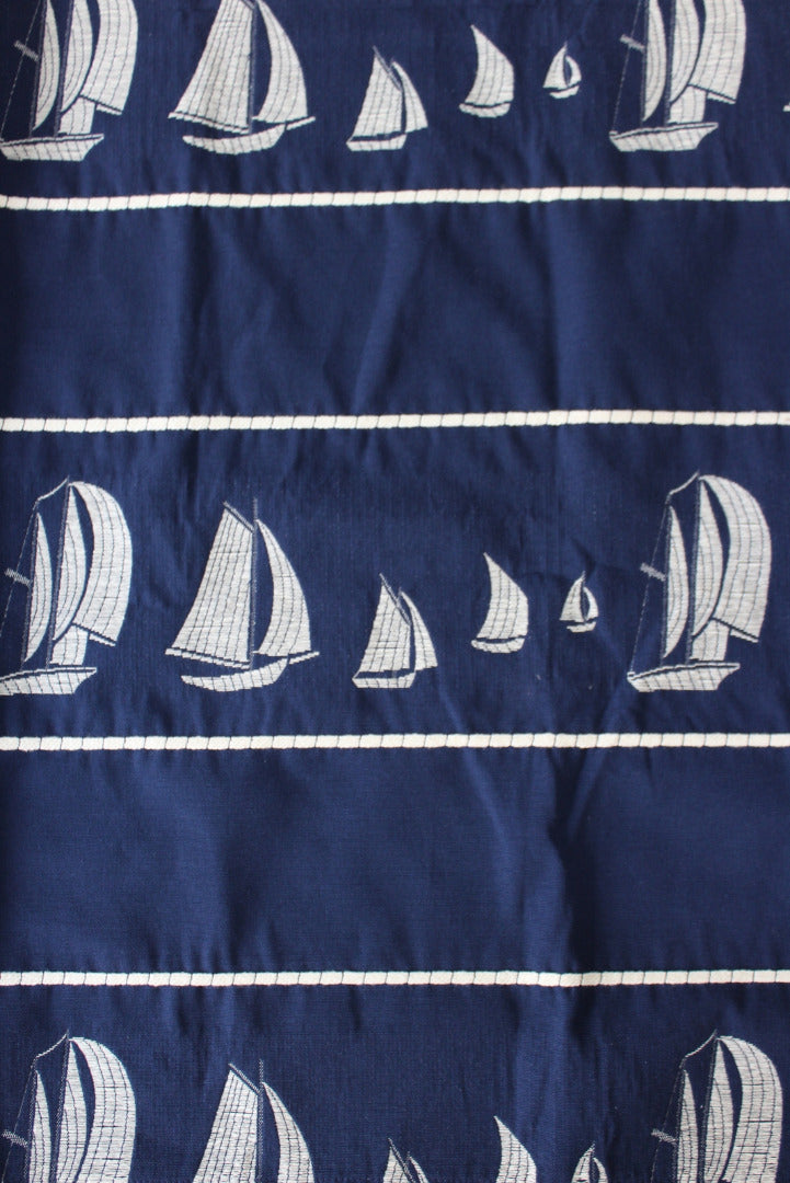 Blue & White Nautical Throw - Kernow Furniture