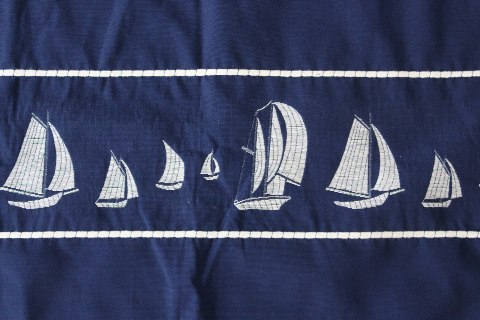 Blue & White Nautical Throw - Kernow Furniture