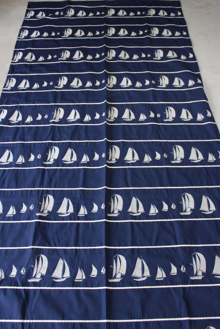 Blue & White Nautical Throw - Kernow Furniture