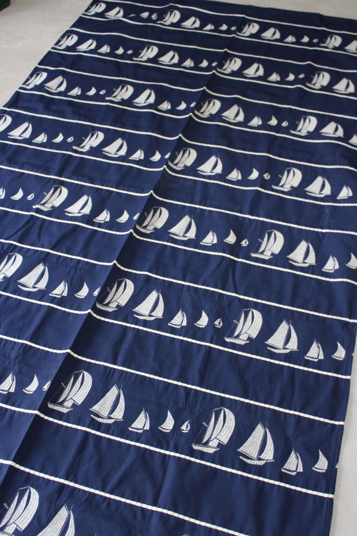 Blue & White Nautical Throw - Kernow Furniture