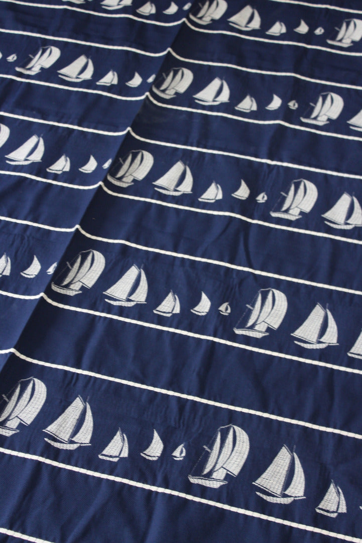 Blue & White Nautical Throw - Kernow Furniture