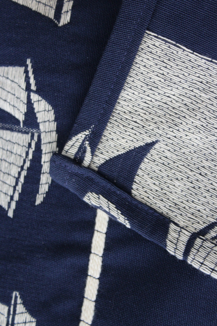 Blue & White Nautical Throw - Kernow Furniture