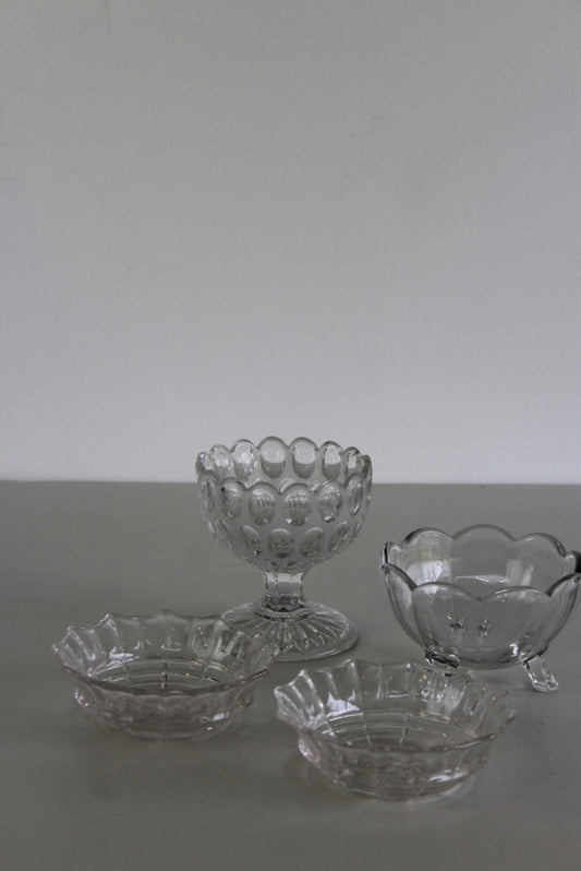 Collection Vintage Glass Bowls - Kernow Furniture