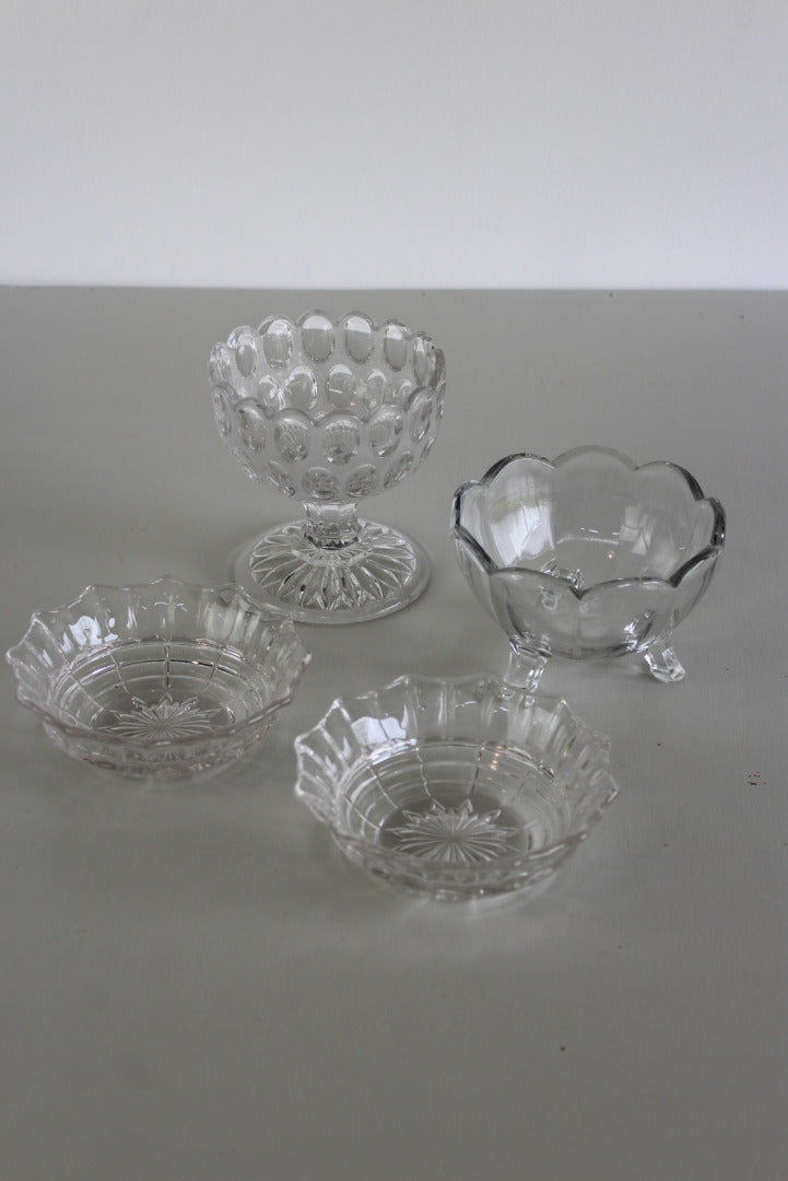 Collection Vintage Glass Bowls - Kernow Furniture