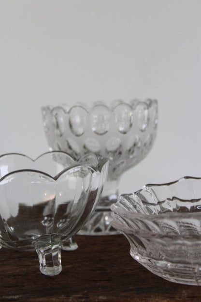 Collection Vintage Glass Bowls - Kernow Furniture