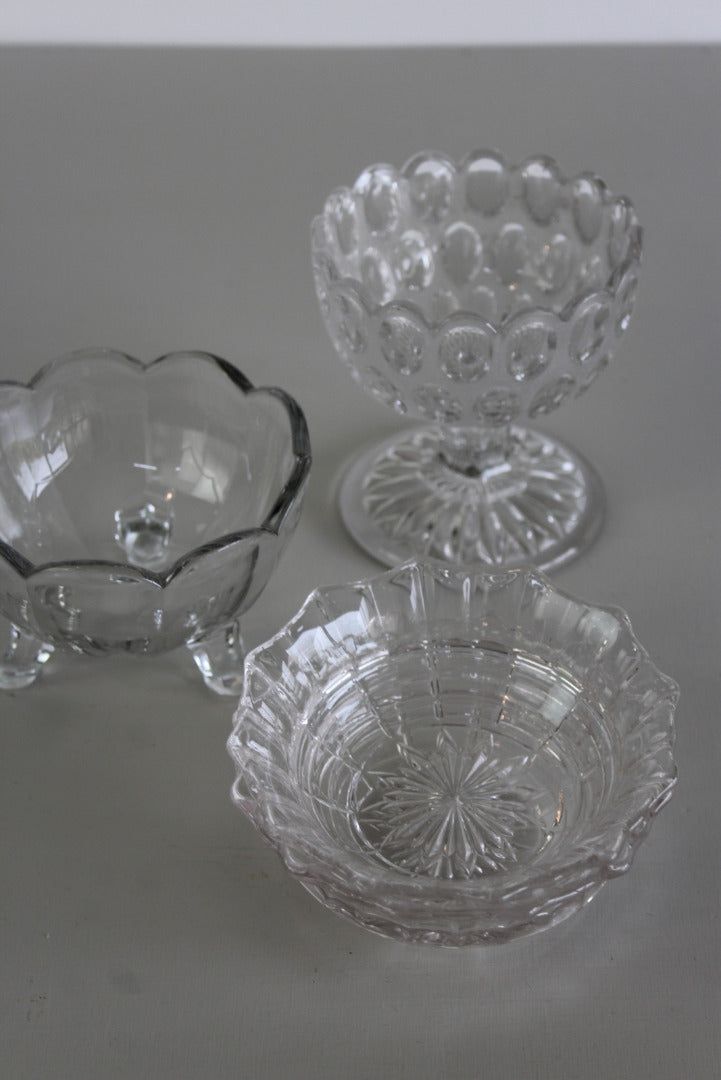 Collection Vintage Glass Bowls - Kernow Furniture