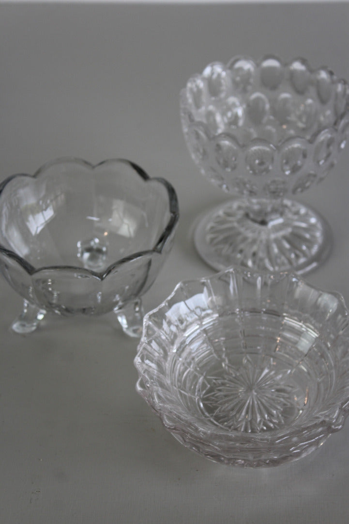 Collection Vintage Glass Bowls - Kernow Furniture