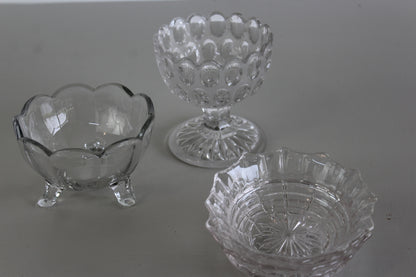 Collection Vintage Glass Bowls - Kernow Furniture