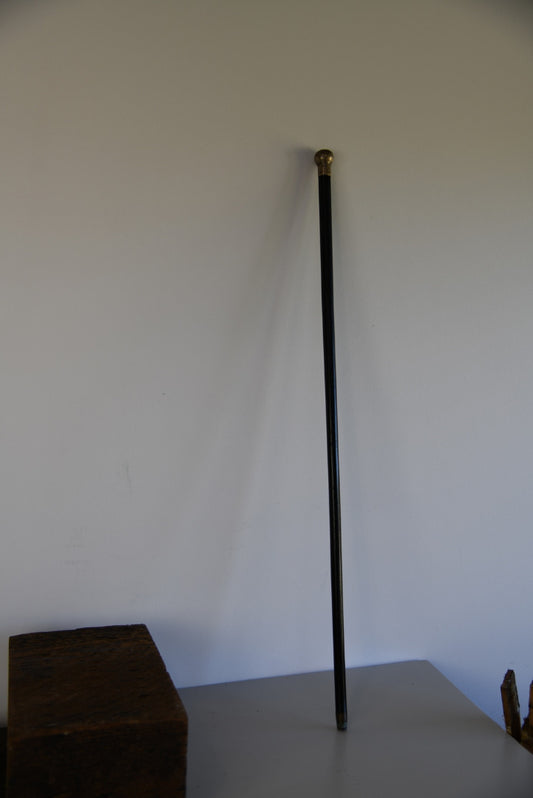 Antique Silver Tipped Walking Cane - Kernow Furniture