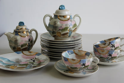 Oriental Satsuma Part Tea Set - Kernow Furniture