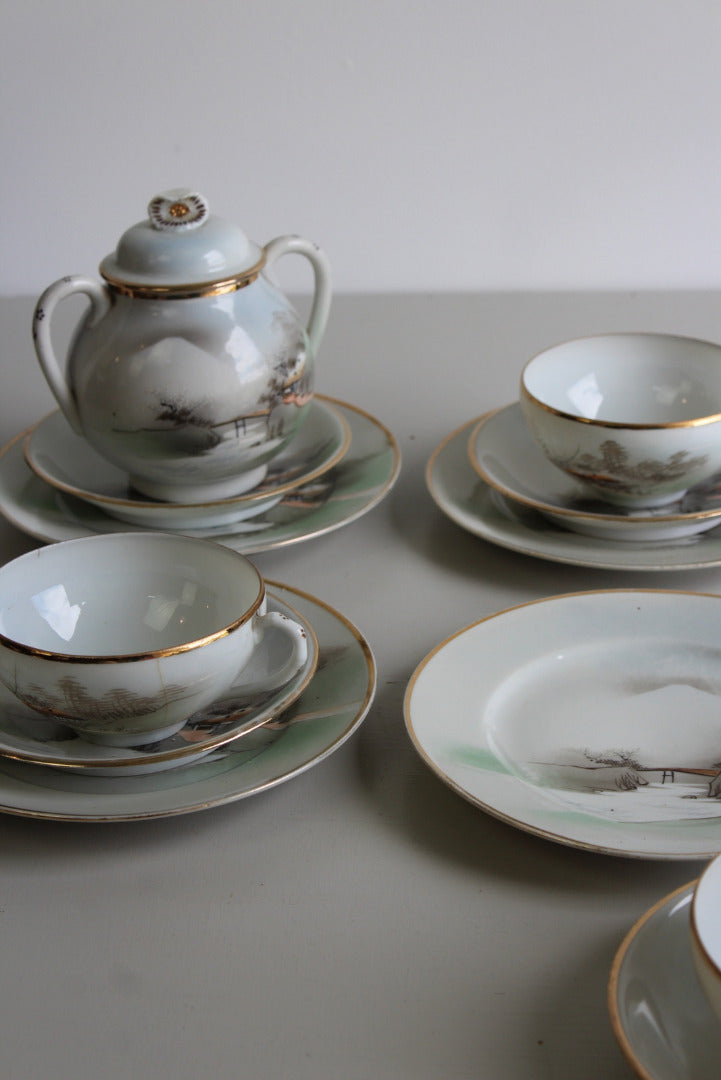 Oriental Satsuma Cups & Saucers - Kernow Furniture