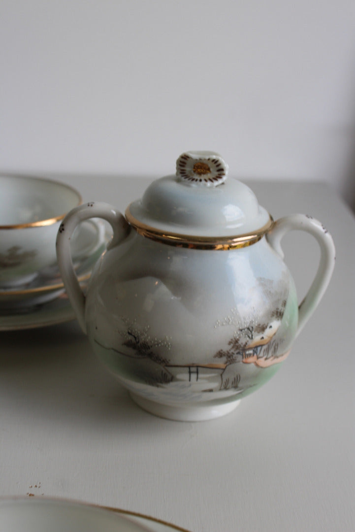 Oriental Satsuma Cups & Saucers - Kernow Furniture