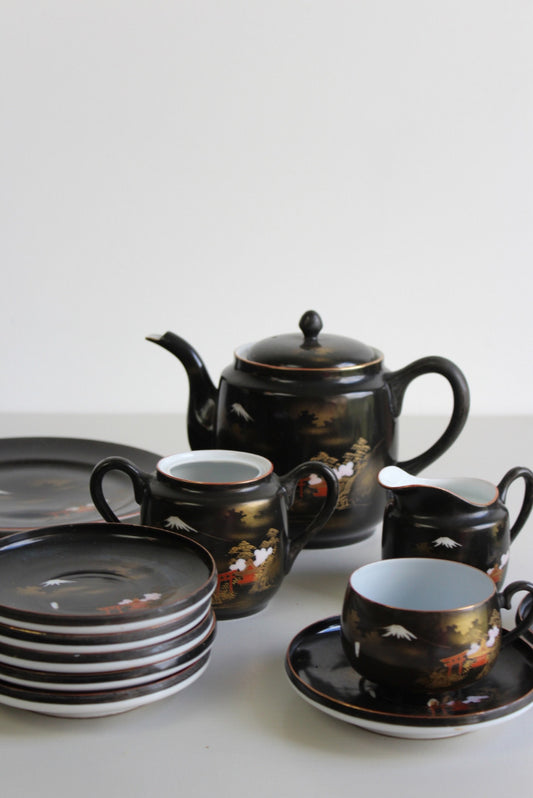 Black Satsuma Part Tea Service - Kernow Furniture