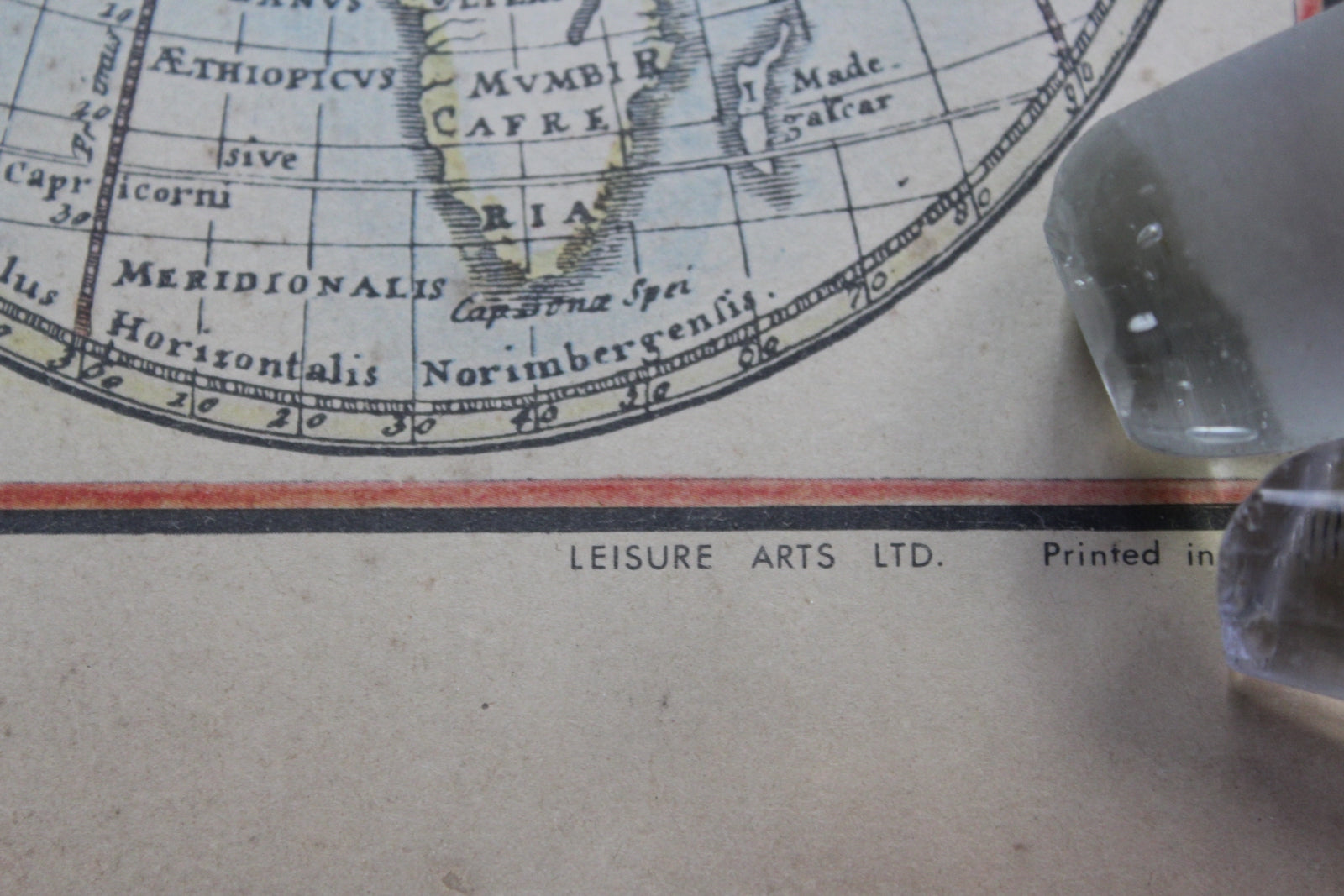 Vintage Leisure Arts World Map - Kernow Furniture