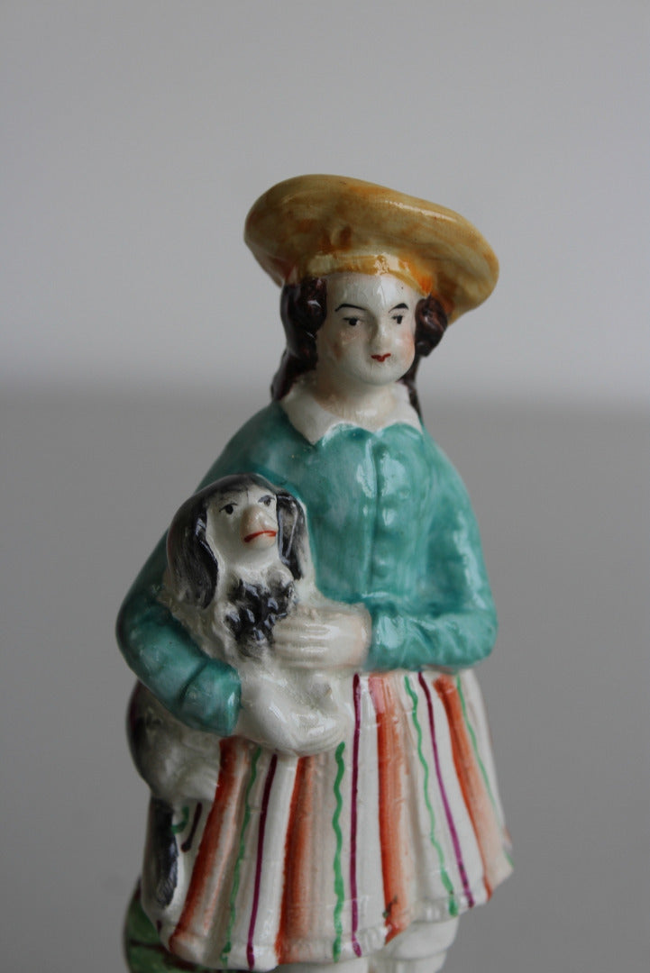 Staffordsire Figurine Girl & Dog - Kernow Furniture