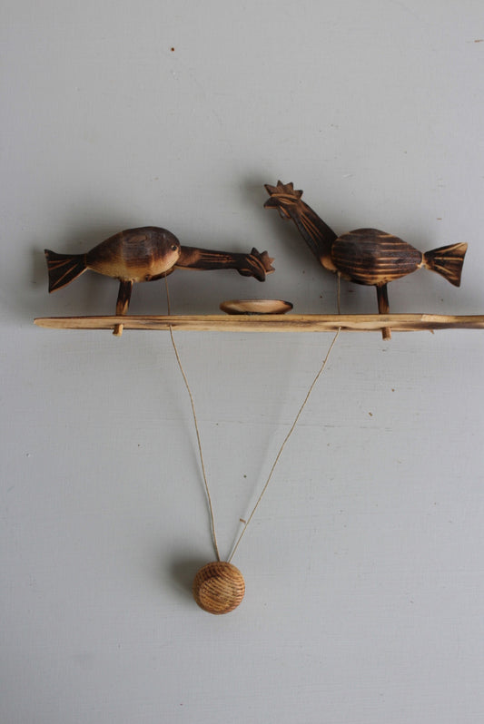 Vintage Wooden Chicken Automaton Toy - Kernow Furniture
