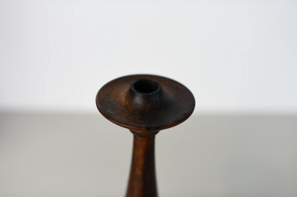 Turned Walnut Candlestick - Kernow Furniture