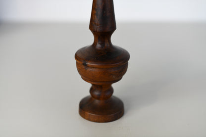 Turned Walnut Candlestick - Kernow Furniture