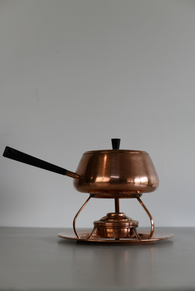 Vintage SPRING SWITZERLAND Copper Fondue Pot and Burner