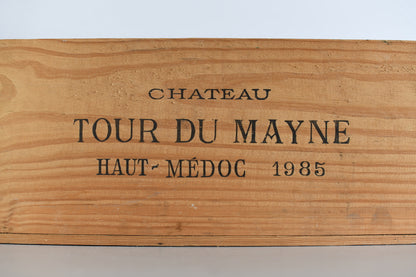 Vintage Wooden Wine Box - Chateau Tour De Mayne 1985 - Kernow Furniture