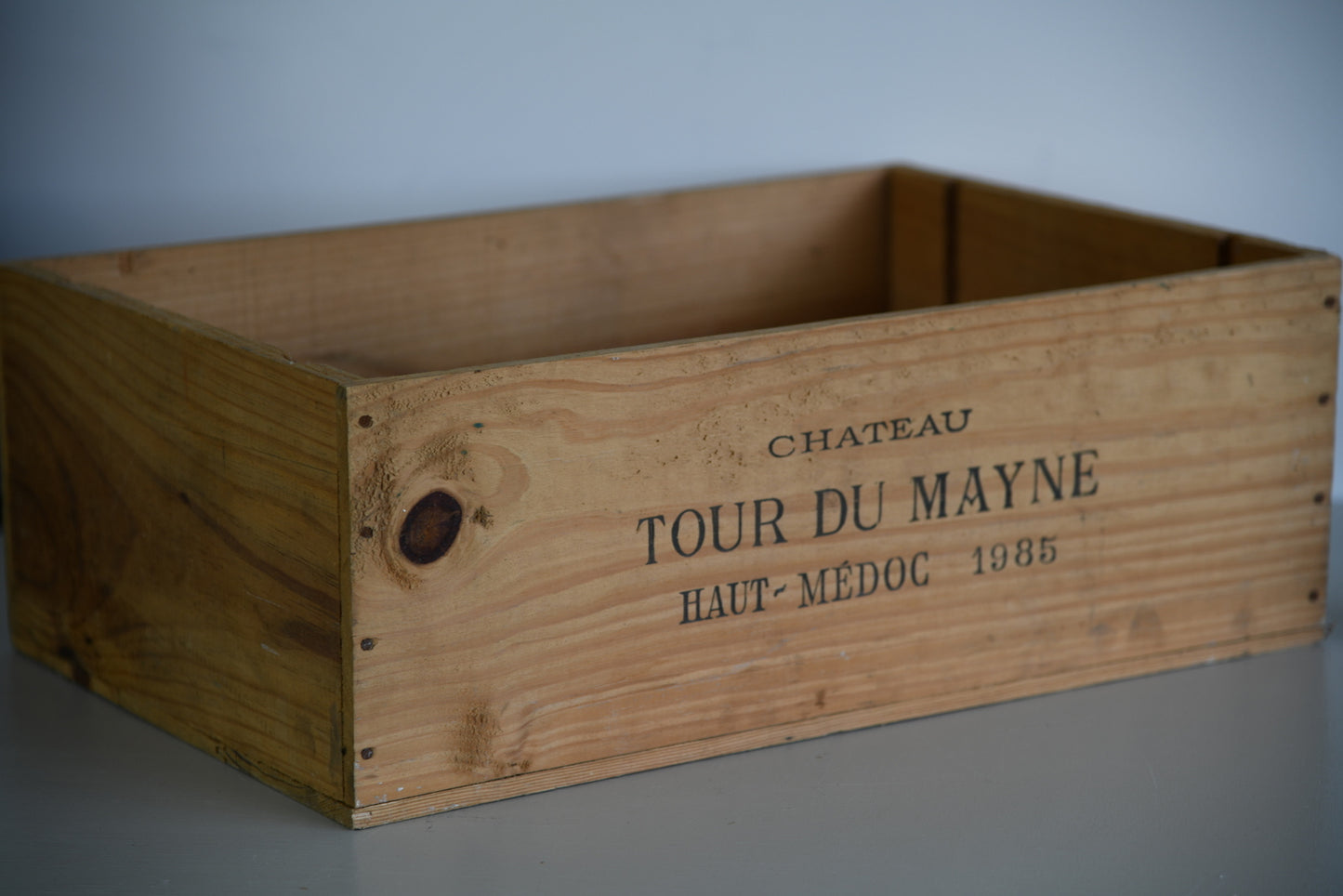 Vintage Wooden Wine Box - Chateau Tour De Mayne 1985 - Kernow Furniture