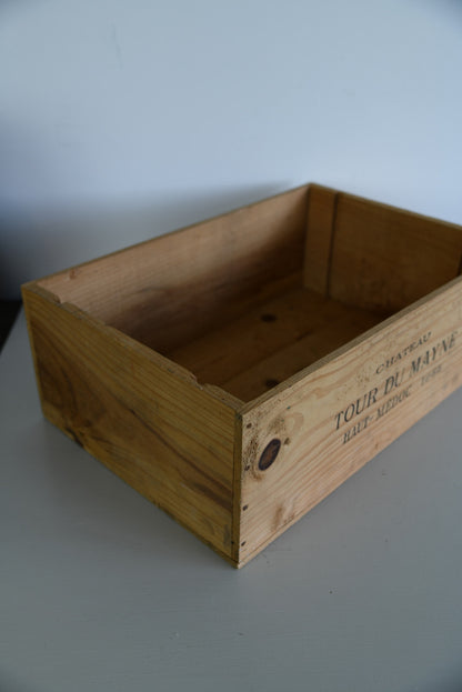 Vintage Wooden Wine Box - Chateau Tour De Mayne 1985 - Kernow Furniture