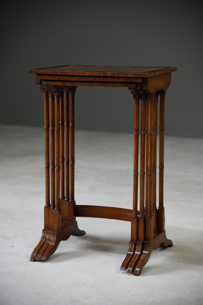 Georgian Style Mahogany Nest of Tables - Kernow Furniture
