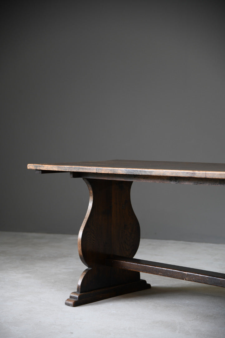 Rustic Oak Refectory Table - Kernow Furniture
