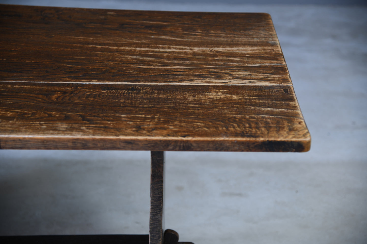 Rustic Oak Refectory Table - Kernow Furniture