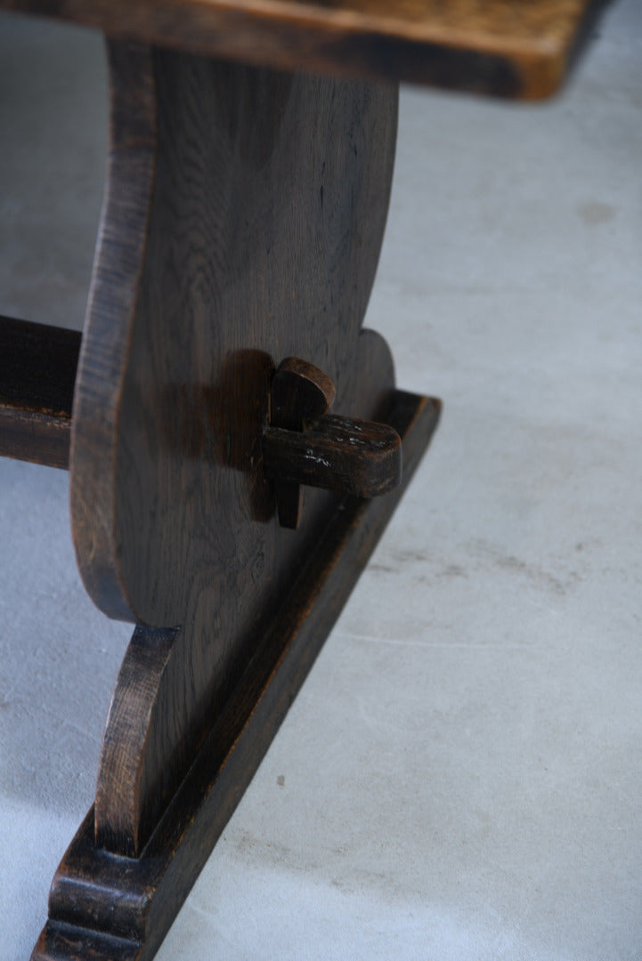 Rustic Oak Refectory Table - Kernow Furniture