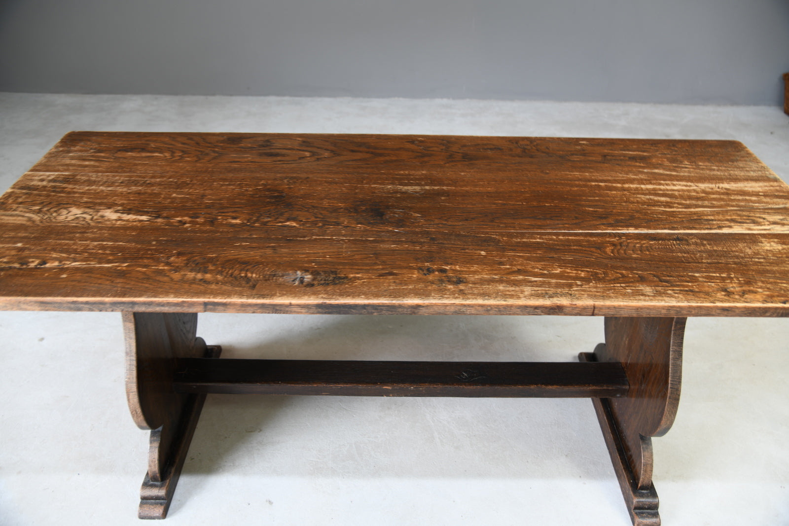 Rustic Oak Refectory Table - Kernow Furniture