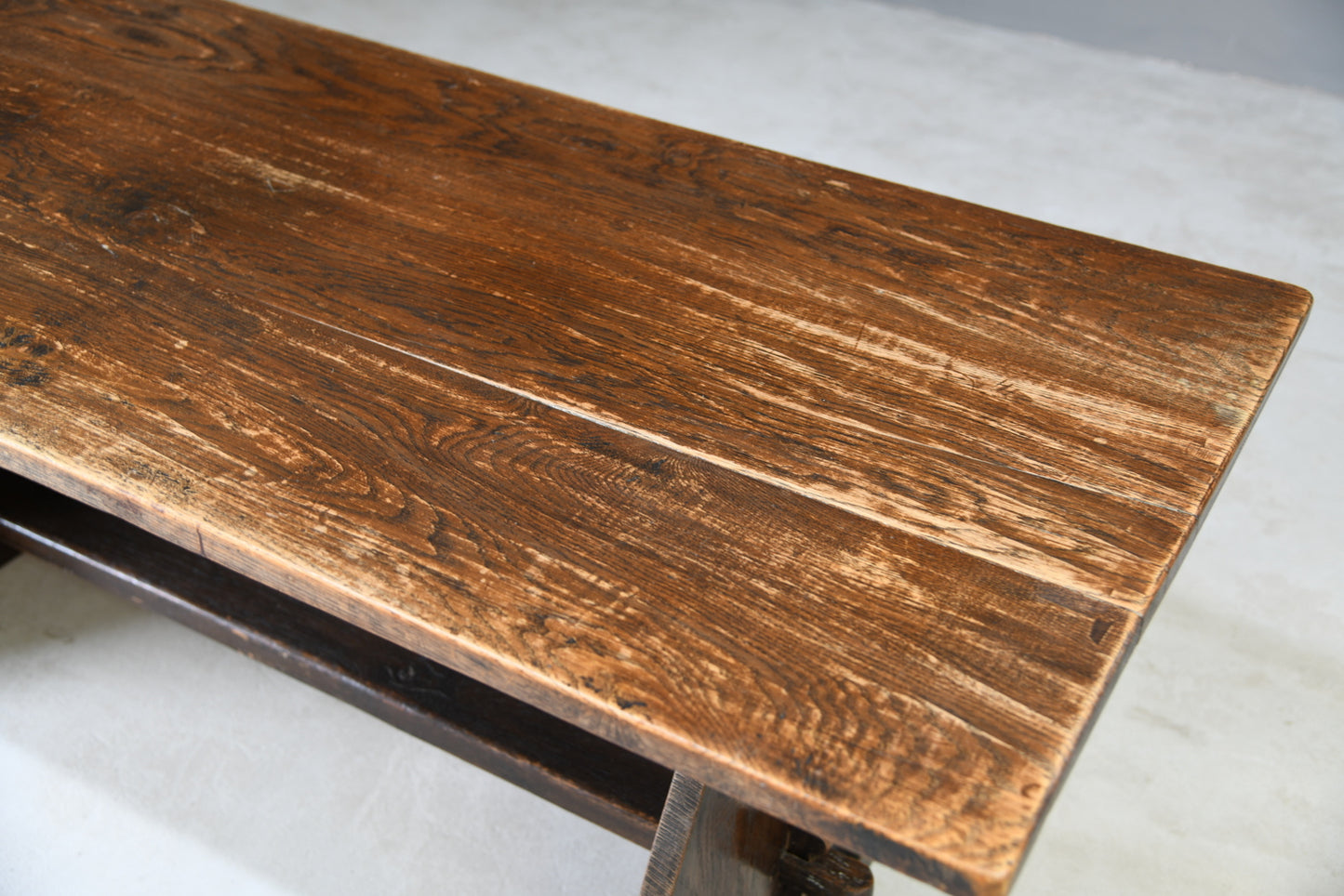 Rustic Oak Refectory Table - Kernow Furniture