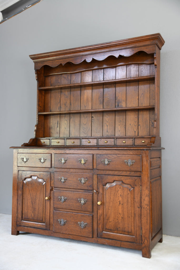 Georgian Style Oak Kitchen Dresser - Kernow Furniture