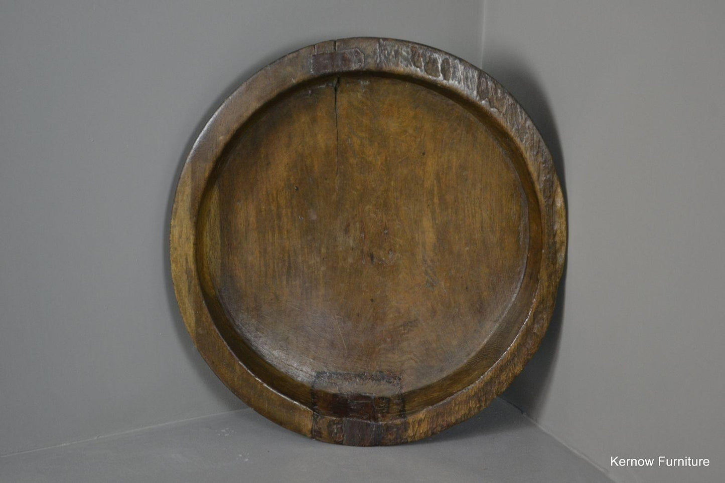 Large Rustic Indian Turned Wooden Bowl