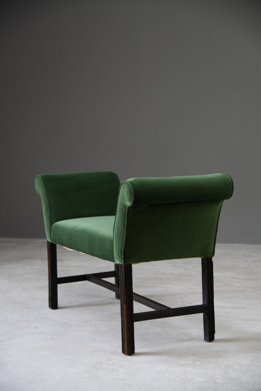 Georgian Style Upholstered Window Seat - Kernow Furniture