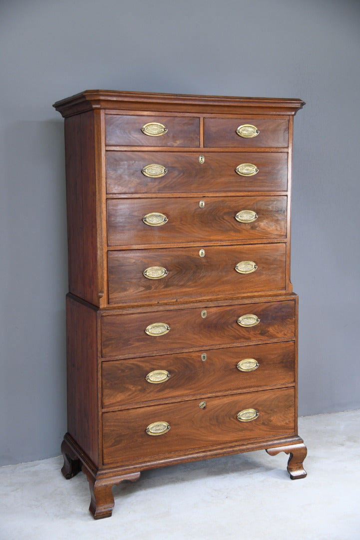 Antique Georgian Mahogany Chest on Chest - Kernow Furniture