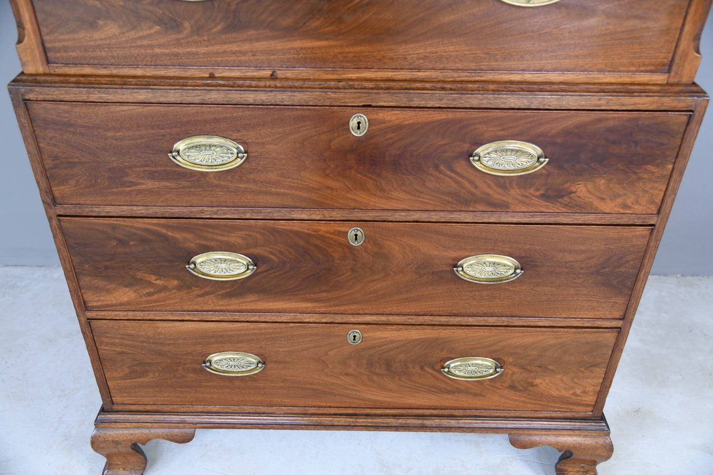 Antique Georgian Mahogany Chest on Chest - Kernow Furniture