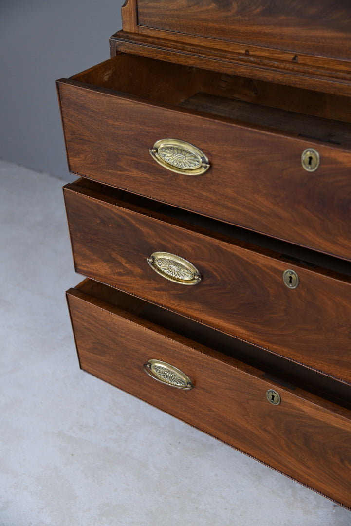 Antique Georgian Mahogany Chest on Chest - Kernow Furniture