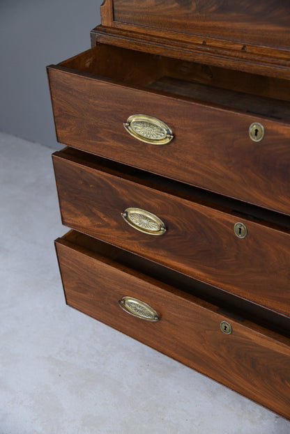Antique Georgian Mahogany Chest on Chest - Kernow Furniture
