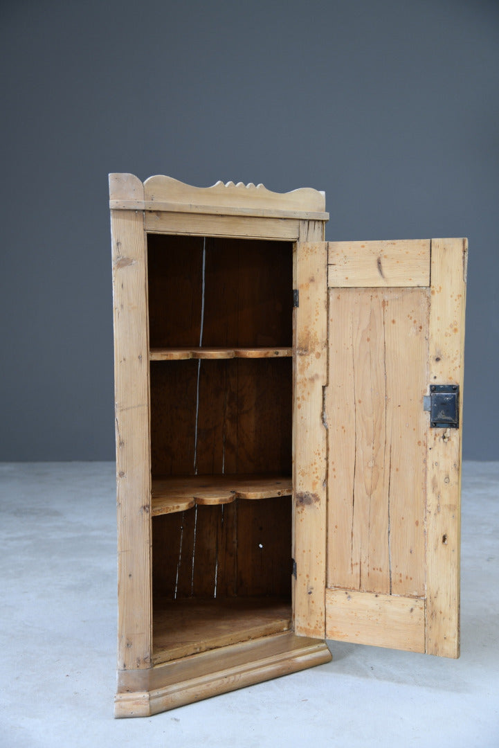 Rustic Pine Corner Cupboard - Kernow Furniture