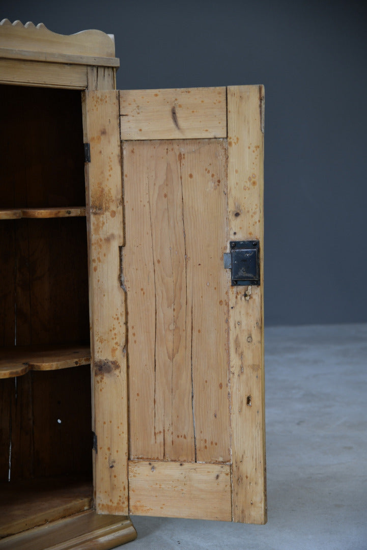 Rustic Pine Corner Cupboard - Kernow Furniture