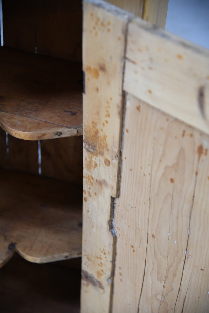 Rustic Pine Corner Cupboard - Kernow Furniture