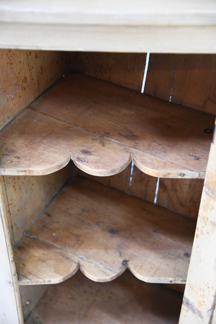 Rustic Pine Corner Cupboard - Kernow Furniture