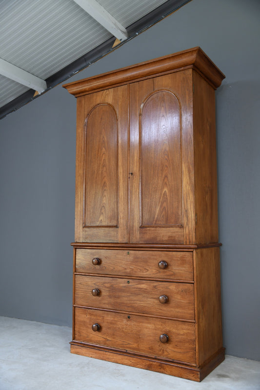 Victorian Style Linen Press - Kernow Furniture