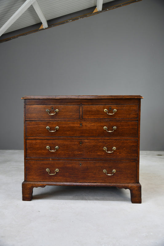 Antique Georgian Oak Chest of Drawers - Kernow Furniture