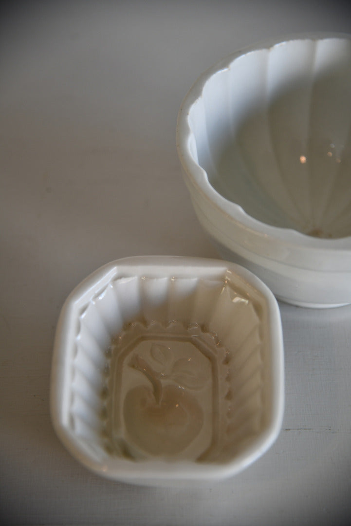 Vintage White Jelly Moulds - Kernow Furniture